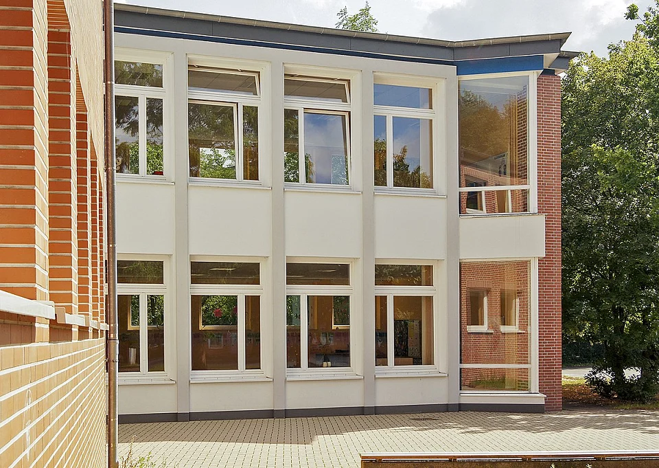 Panoramafoto Geb&auml;ude eins - Schule Landskrona